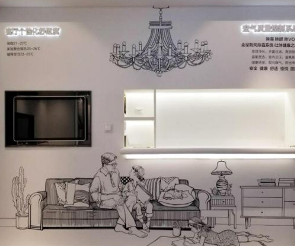 项目展厅 墙绘文案设计及现场施工